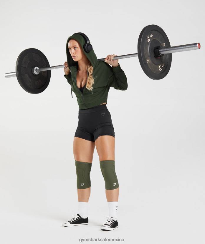 Gymshark sudadera con capucha y cremallera gs power musgo de oliva mujer 04BZTL410 - Gymshark Mexico