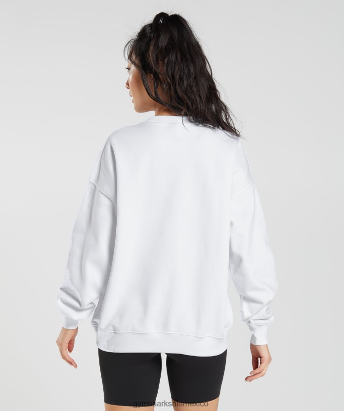 Gymshark sudadera con gráfico activado blanco mujer 04BZTL407 - Gymshark Hombre