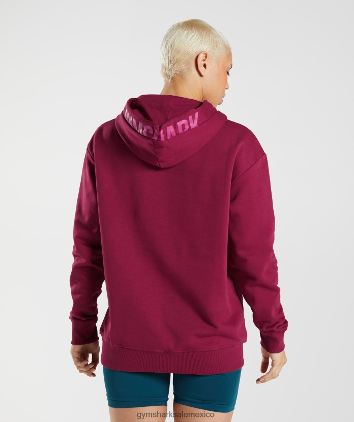 Gymshark sudaderas con capucha de fracción gráfica grosella rosa mujer 04BZTL388 - Gymshark Mujer
