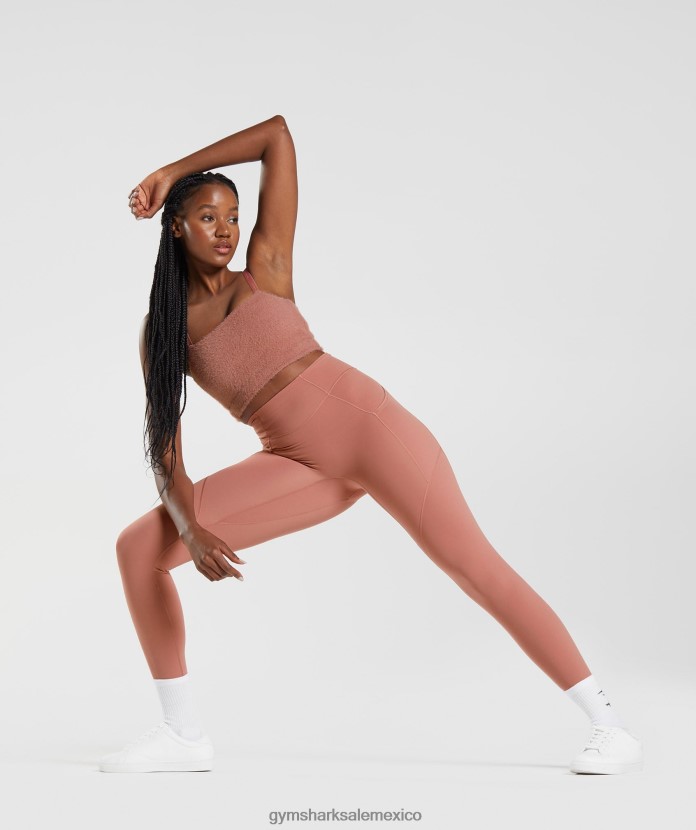 Gymshark bandeau de punto con pestañas whitney cañón rojo mujer 04BZTL166 - Gymshark Mujer