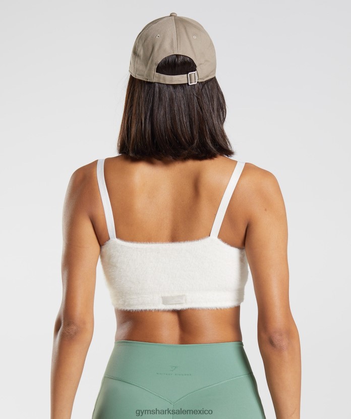 Gymshark bandeau de punto con pestañas whitney claraboya blanca mujer 04BZTL165 - Gymshark Hombre
