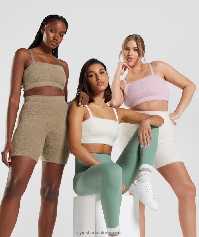 Gymshark bandeau de punto con pestañas whitney claraboya blanca mujer 04BZTL165 - Gymshark Hombre