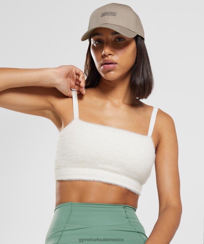 Gymshark bandeau de punto con pestañas whitney claraboya blanca mujer 04BZTL165 - Gymshark Hombre