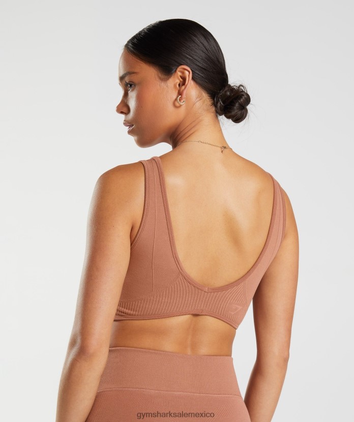 Gymshark bralette sin costuras para el día de descanso cafe cafe mujer 04BZTL175 - Gymshark Hombre