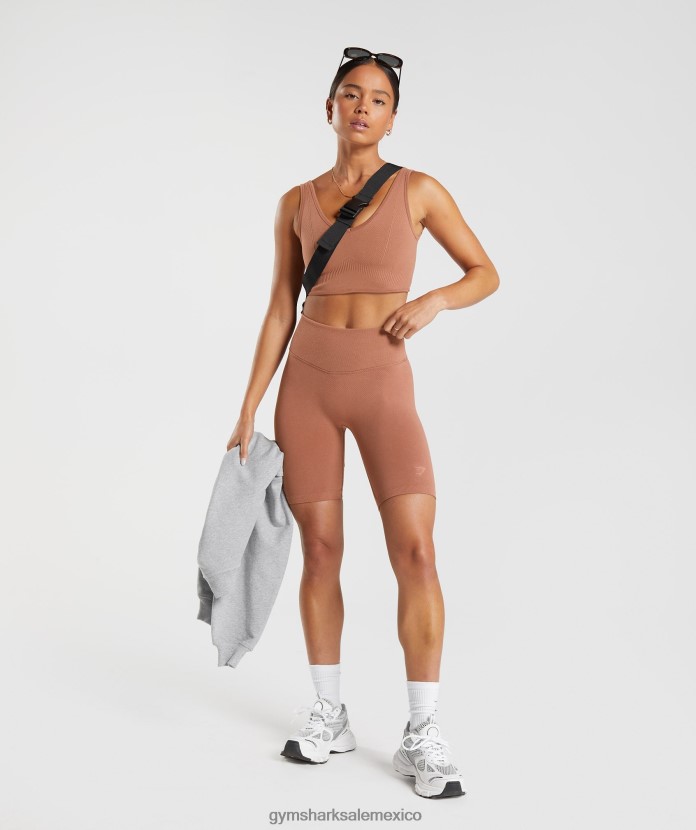 Gymshark bralette sin costuras para el día de descanso cafe cafe mujer 04BZTL175 - Gymshark Hombre