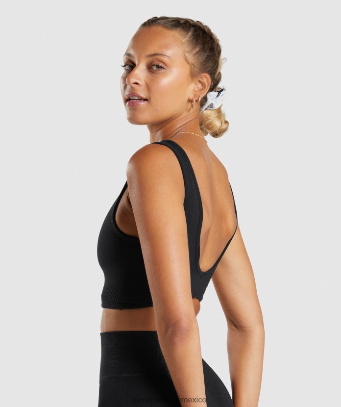 Gymshark bralette sin costuras para el día de descanso negro mujer 04BZTL120 - Gymshark Sale