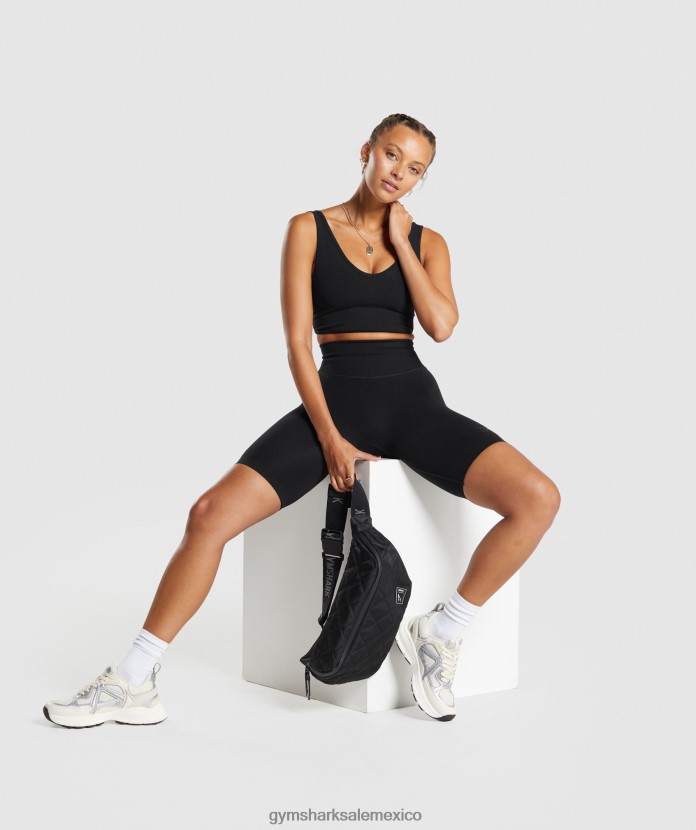 Gymshark bralette sin costuras para el día de descanso negro mujer 04BZTL120 - Gymshark Sale