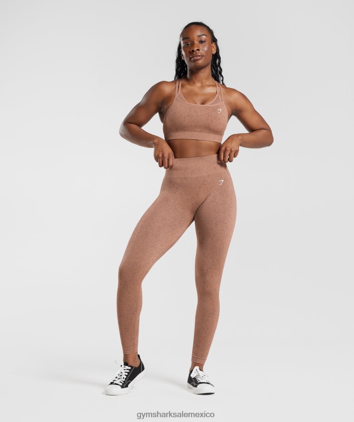 Gymshark sujetador deportivo adapt moteado sin costuras marrón arenisca mujer 04BZTL183 - Gymshark Sale