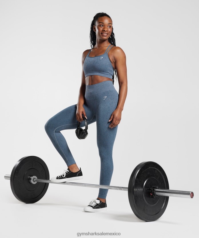 Gymshark sujetador deportivo adapt moteado sin costuras noche azul mujer 04BZTL146 - Gymshark Mujer