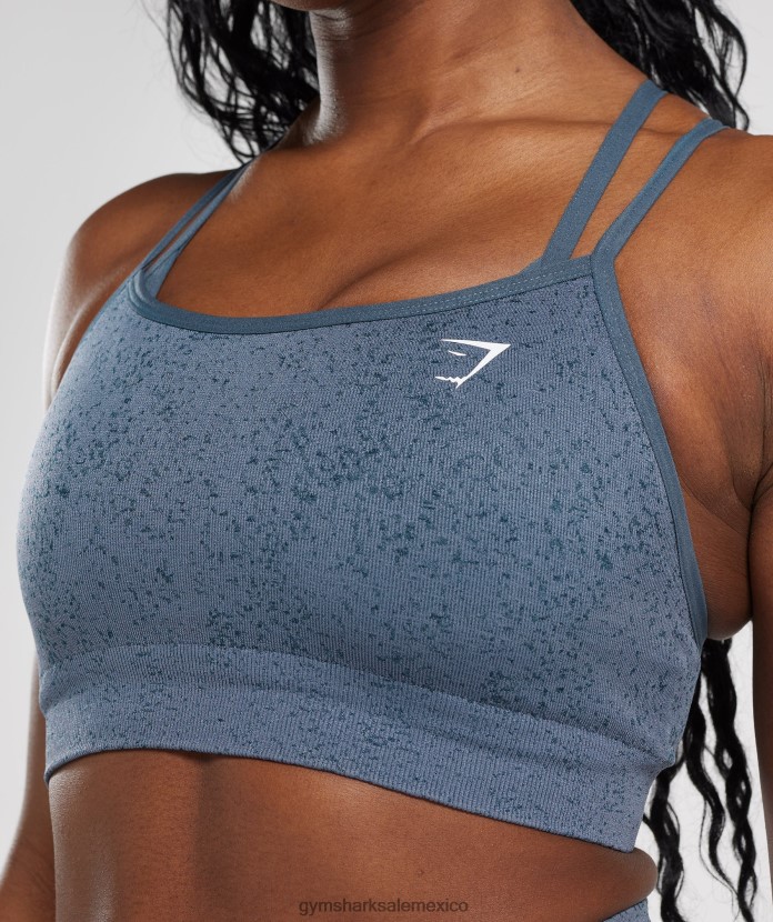 Gymshark sujetador deportivo adapt moteado sin costuras noche azul mujer 04BZTL146 - Gymshark Mujer