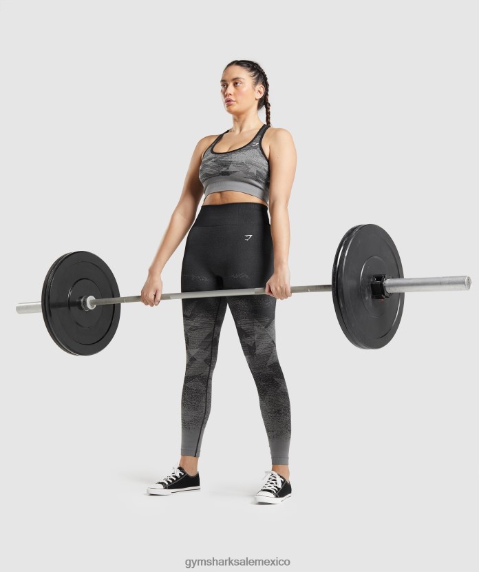 Gymshark sujetador deportivo adapt ombre sin costuras triángulo | impresión negra mujer 04BZTL198 - Gymshark Sale