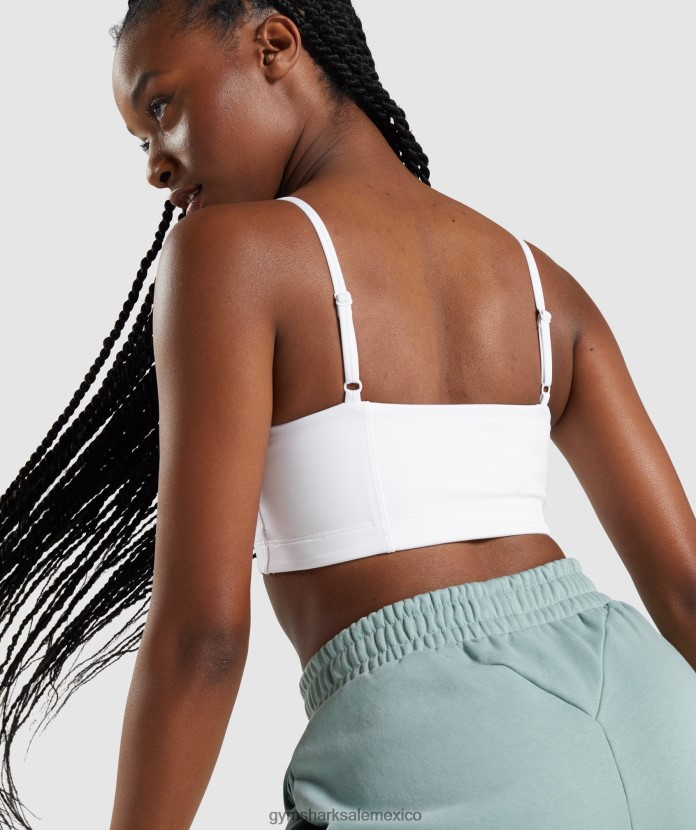 Gymshark sujetador deportivo bandeau blanco mujer 04BZTL129 - Gymshark Hombre