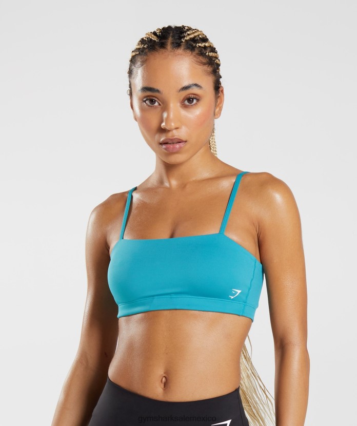 Gymshark sujetador deportivo bandeau cometa azul mujer 04BZTL114 - Gymshark Sale