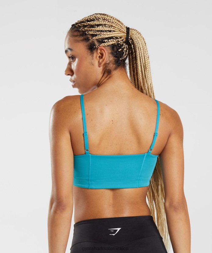 Gymshark sujetador deportivo bandeau cometa azul mujer 04BZTL114 - Gymshark Sale