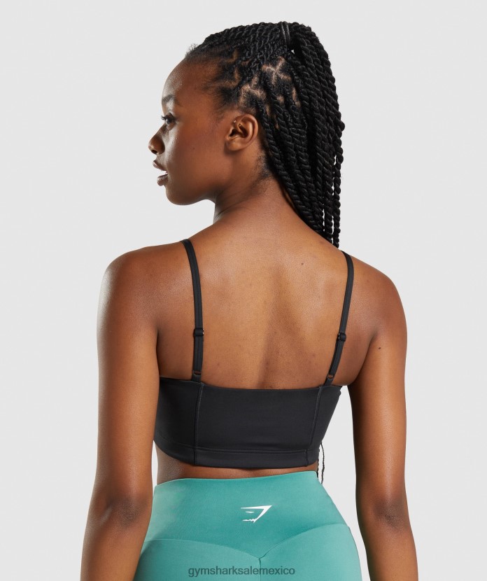 Gymshark sujetador deportivo bandeau negro mujer 04BZTL159 - Gymshark México