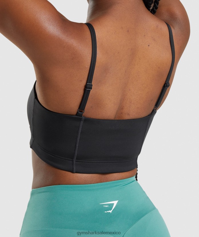 Gymshark sujetador deportivo bandeau negro mujer 04BZTL159 - Gymshark México