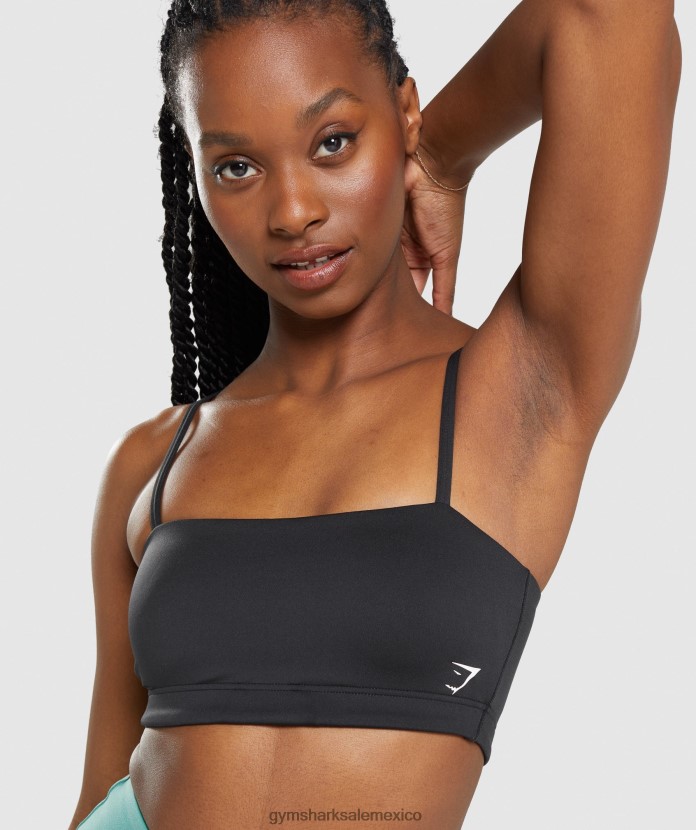 Gymshark sujetador deportivo bandeau negro mujer 04BZTL159 - Gymshark México