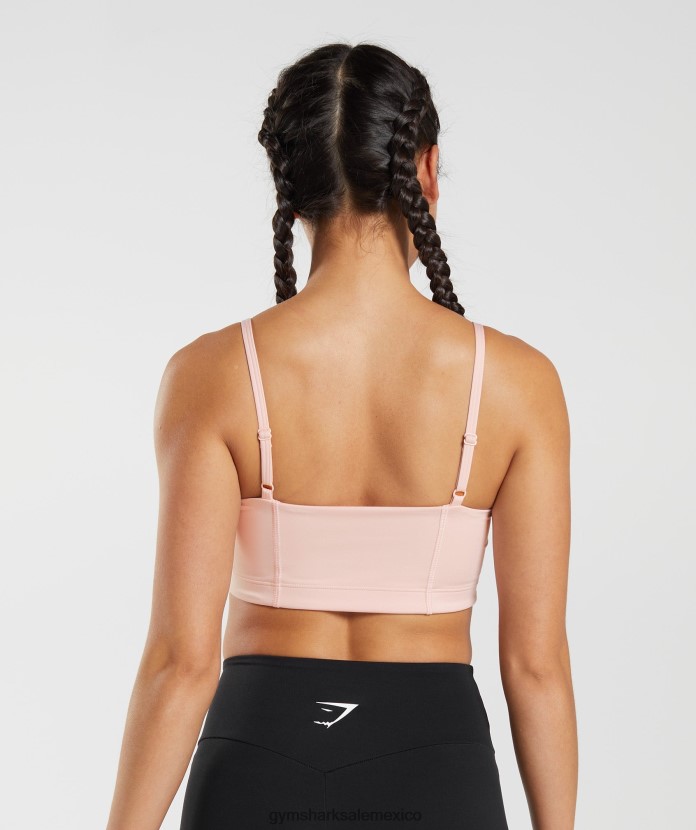 Gymshark sujetador deportivo bandeau rosa brumoso mujer 04BZTL215 - Gymshark Hombre