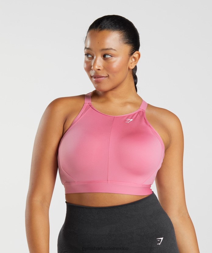 Gymshark sujetador deportivo con cuello alto y sujeción alta florecer rosa mujer 04BZTL170 - Gymshark Hombre