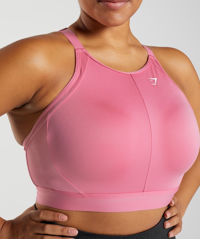 Gymshark sujetador deportivo con cuello alto y sujeción alta florecer rosa mujer 04BZTL170 - Gymshark Hombre
