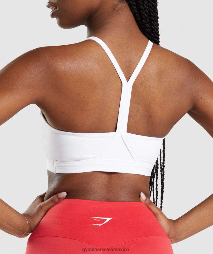 Gymshark sujetador deportivo con cuello en v blanco mujer 04BZTL211 - Gymshark Mujer