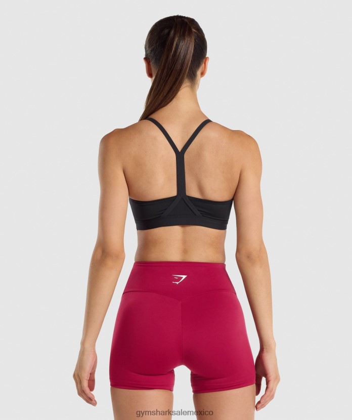 Gymshark sujetador deportivo con cuello en v negro mujer 04BZTL206 - Gymshark Mujer