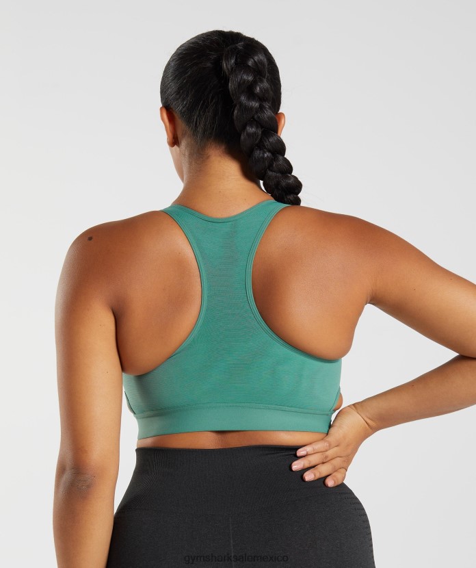 Gymshark sujetador deportivo con espalda cruzada y sujeción alta hoya verde mujer 04BZTL178 - Gymshark Sale
