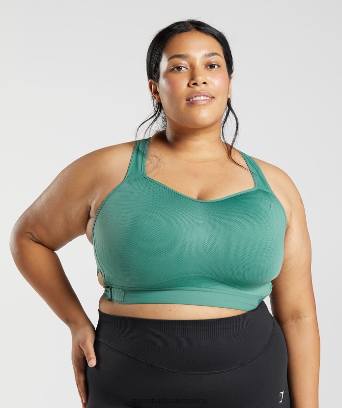 Gymshark sujetador deportivo con espalda cruzada y sujeción alta hoya verde mujer 04BZTL178 - Gymshark Sale