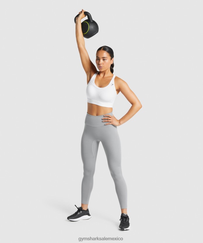 Gymshark sujetador deportivo con espalda de nadador blanco mujer 04BZTL233 - Gymshark Sale