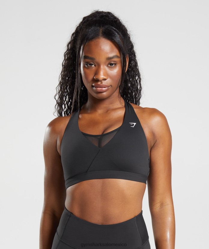 Gymshark sujetador deportivo cruzado negro mujer 04BZTL125 - Gymshark Sale