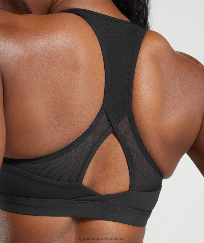 Gymshark sujetador deportivo cruzado negro mujer 04BZTL125 - Gymshark Sale
