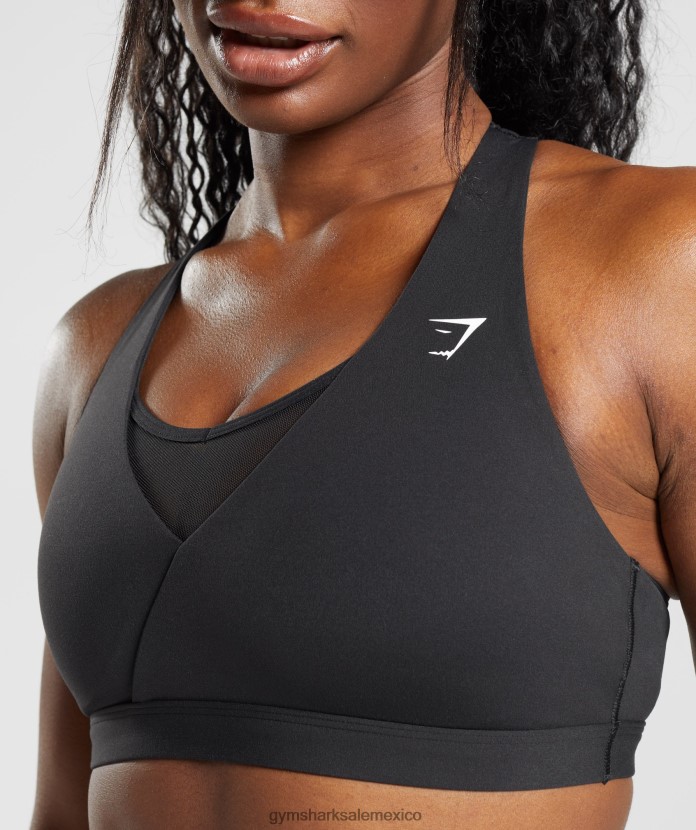 Gymshark sujetador deportivo cruzado negro mujer 04BZTL125 - Gymshark Sale