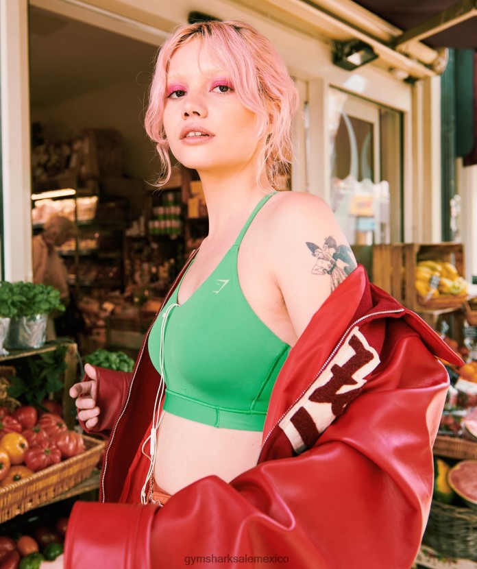 Gymshark sujetador deportivo de estudio verde manzana mujer 04BZTL202 - Gymshark Mexico