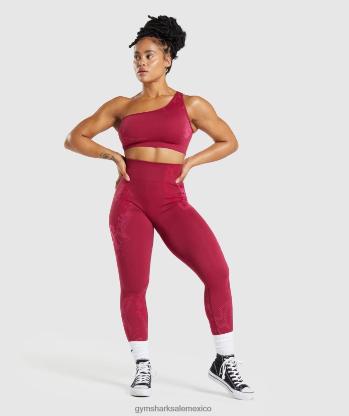Gymshark sujetador deportivo de un hombro sin costuras wtflex rosa grosella/fucsia fluo/rosa magenta mujer 04BZTL213 - Gymshark Sale