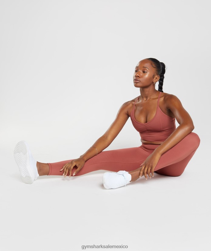 Gymshark sujetador deportivo elevado con palangre rosa marrón mujer 04BZTL169 - Gymshark México