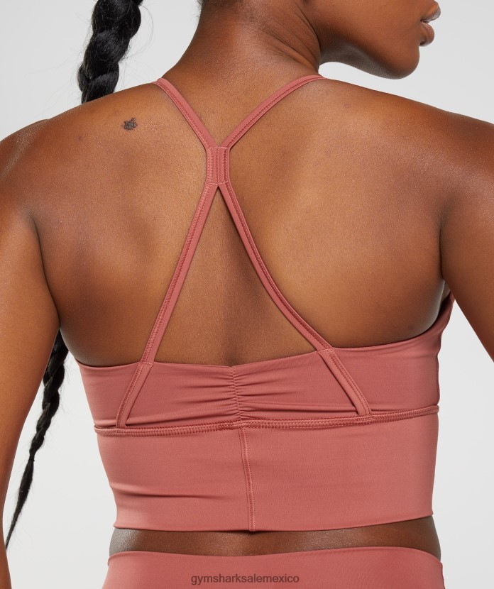 Gymshark sujetador deportivo elevado con palangre rosa marrón mujer 04BZTL169 - Gymshark México