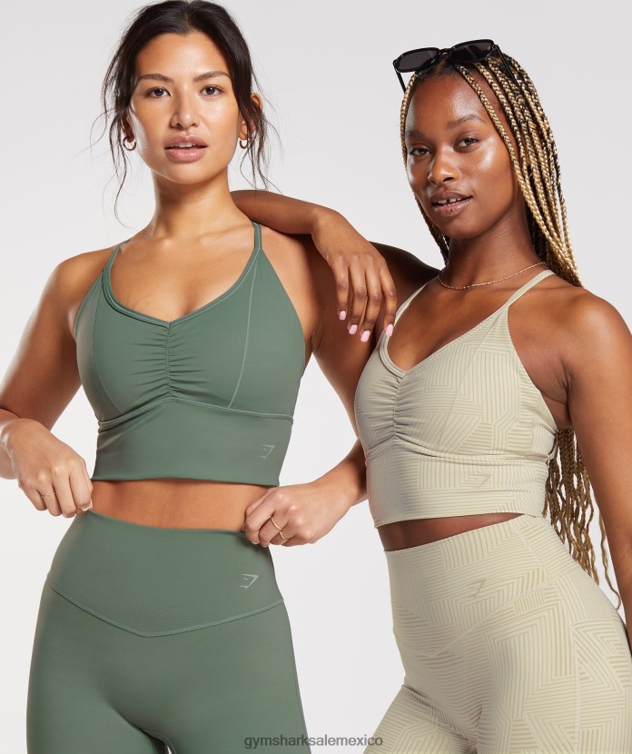 Gymshark sujetador deportivo elevado con palangre sauce verde mujer 04BZTL123 - Gymshark Mujer