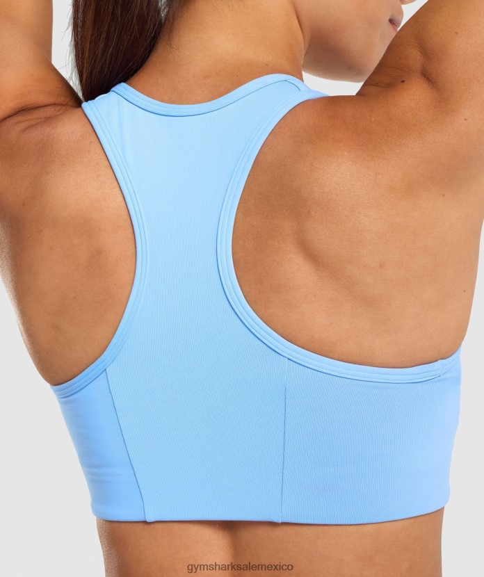 Gymshark sujetador deportivo esencial con espalda de nadador azul claro mujer 04BZTL232 - Gymshark Mexico