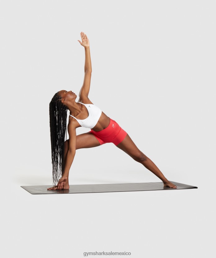 Gymshark sujetador deportivo fruncido blanco mujer 04BZTL208 - Gymshark Sale