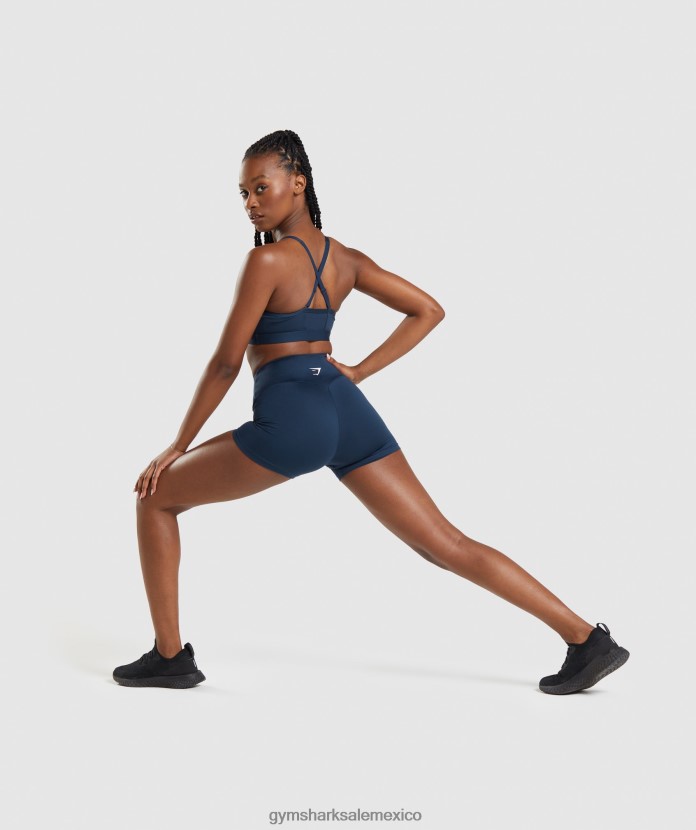 Gymshark sujetador deportivo fruncido marina de guerra mujer 04BZTL112 - Gymshark Mujer