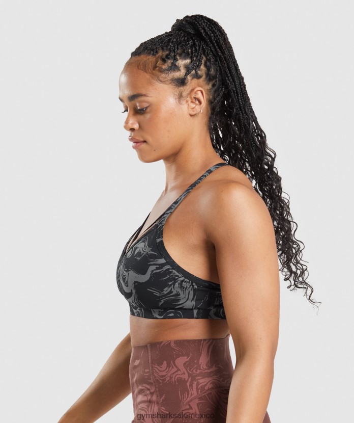 Gymshark sujetador deportivo gs power impresión negra mujer 04BZTL199 - Gymshark México