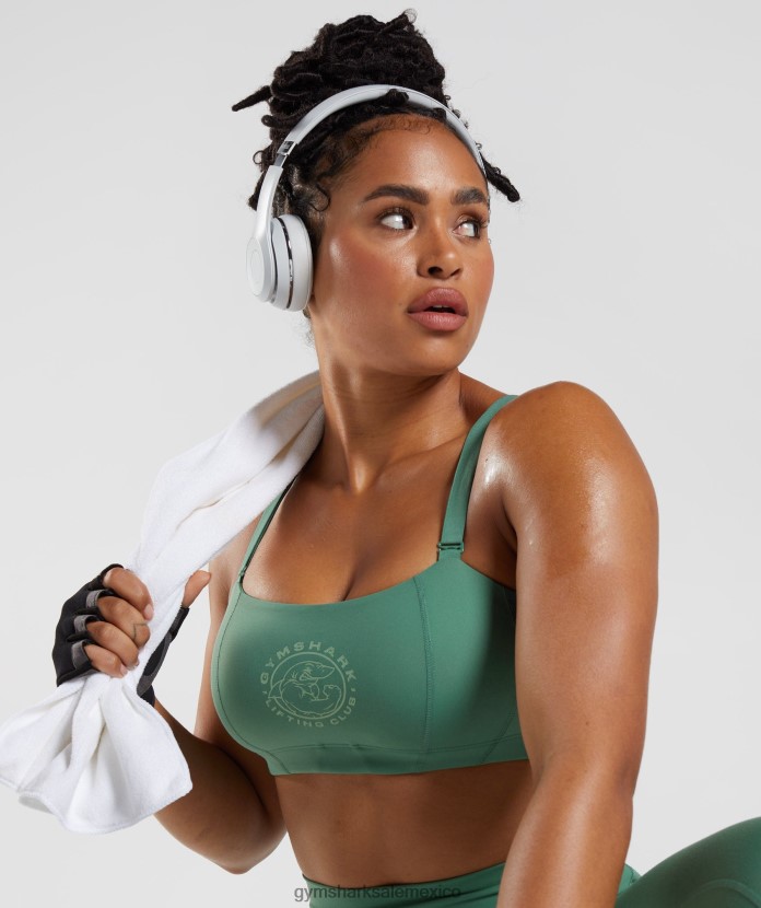 Gymshark sujetador deportivo heredado hoya verde mujer 04BZTL174 - Gymshark México