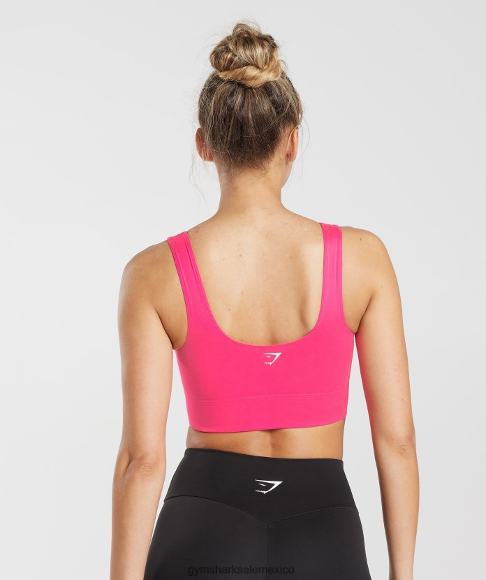 Gymshark sujetador deportivo largo fucsia brillante mujer 04BZTL130 - Gymshark Mujer