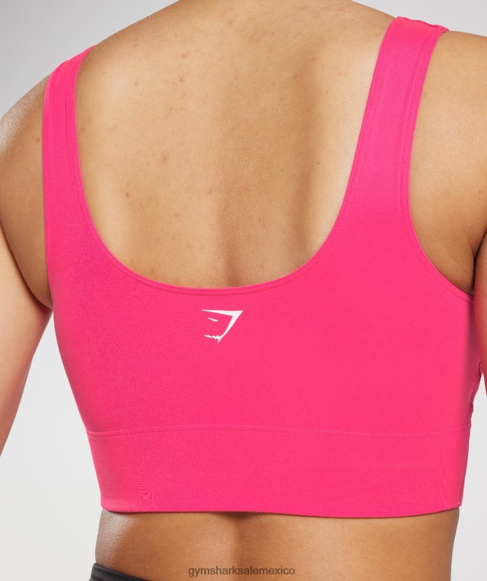 Gymshark sujetador deportivo largo fucsia brillante mujer 04BZTL130 - Gymshark Mujer
