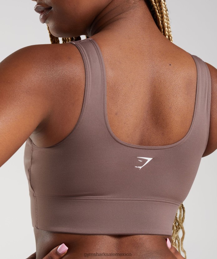 Gymshark sujetador deportivo largo marrón trufa mujer 04BZTL149 - Gymshark México