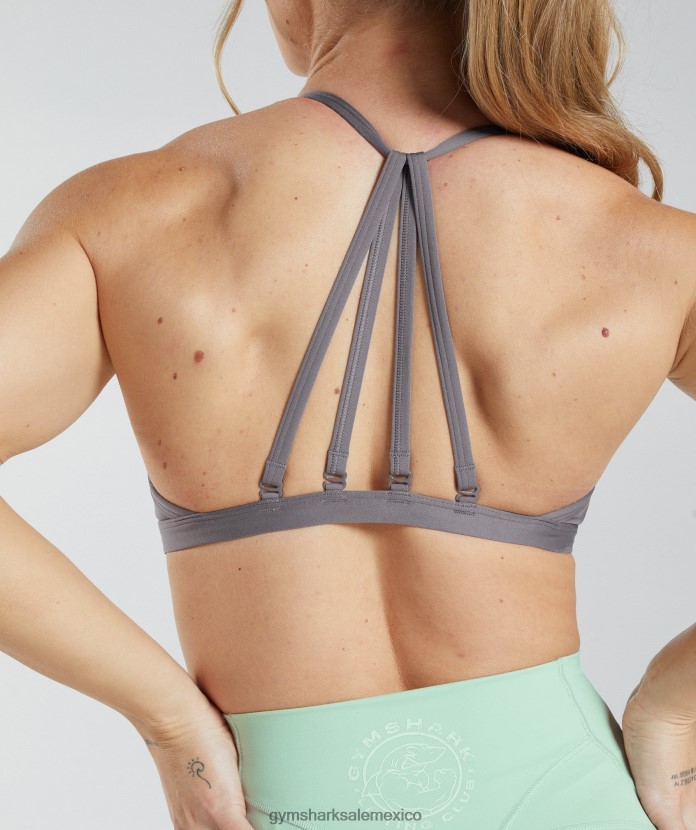 Gymshark sujetador deportivo minimalista gris titanio mujer 04BZTL236 - Gymshark Mujer