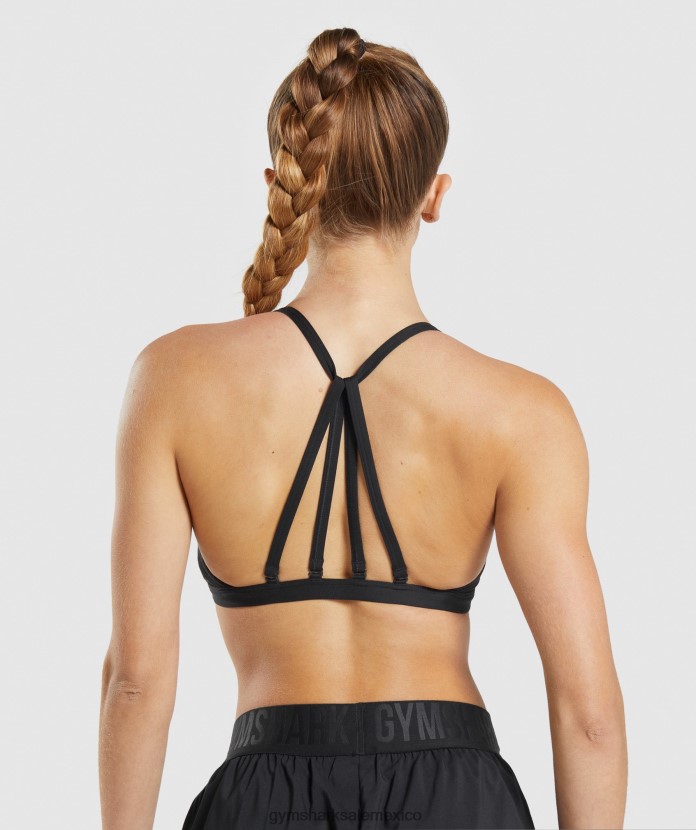 Gymshark sujetador deportivo minimalista negro mujer 04BZTL135 - Gymshark Mujer