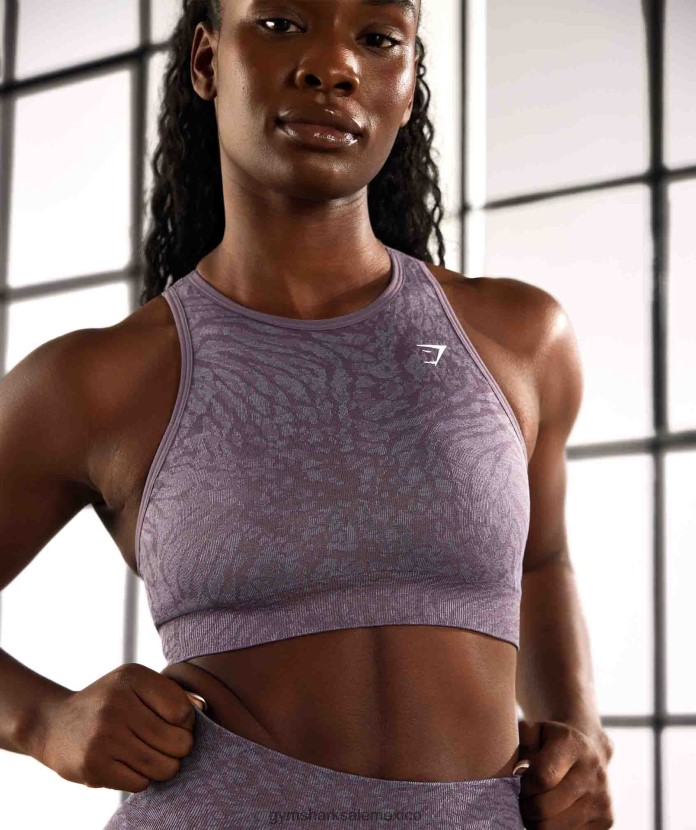 Gymshark sujetador deportivo sin costuras adapt animal salvaje |lila almizclera mujer 04BZTL188 - Gymshark Sale
