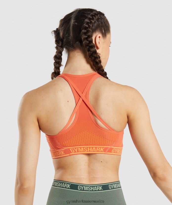 Gymshark sujetador deportivo sin costuras apex naranja papaya/naranja albaricoque mujer 04BZTL219 - Gymshark México
