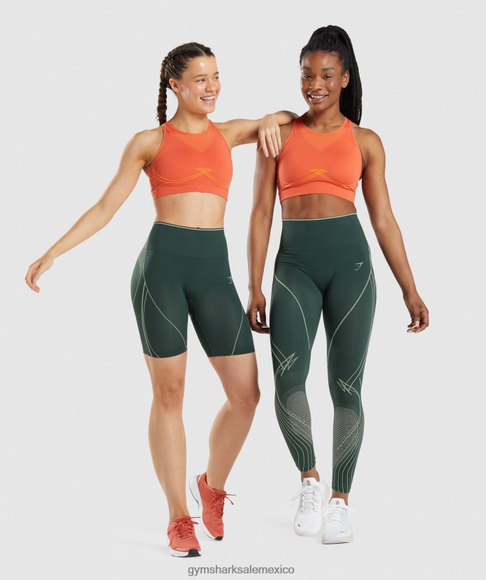Gymshark sujetador deportivo sin costuras apex naranja papaya/naranja albaricoque mujer 04BZTL219 - Gymshark México